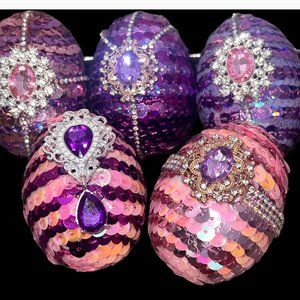 Sequence Egg Set 5, Kanzashi Easter Eggs| Spring Decorations, Easter Kanzashi